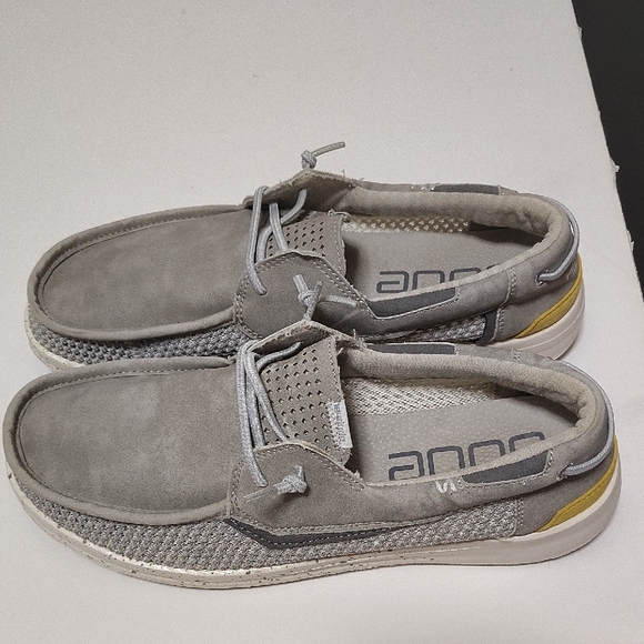 Hey Dude Welsh Grip Shoe Men's Light Gray Size 10 - Picture 3 of 8